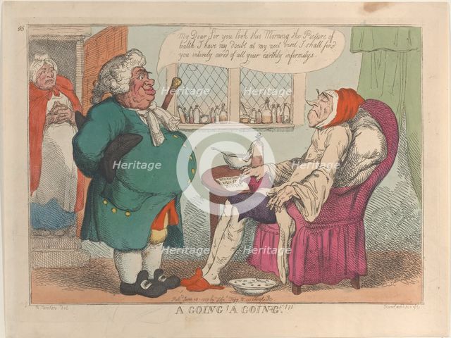 A Going! A Going!!!, June 10, 1809., June 10, 1809. Creator: Thomas Rowlandson.