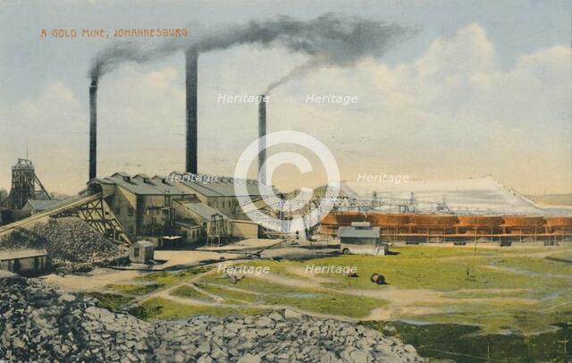 'A Gold Mine, Johannesburg', early 20th century. Creator: Unknown.