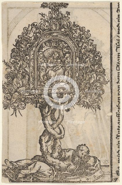 A Golden Reliquary with the Tree of Jesse, from the Large Series of Wittenberg Reliquaries, 1509. Creator: Lucas Cranach the Elder.