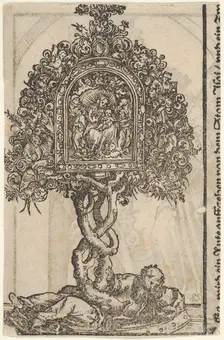 A Golden Reliquary with the Tree of Jesse, from the Large Series of Wittenberg Reliquaries, 1509. Creator: Lucas Cranach the Elder