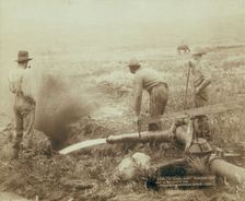 A Golden work Hydroulic [sic] mining at Rockdrville [ie Rockerville], Dak, 1889. Creator: John C. H. Grabill