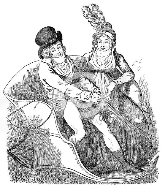 'A Goldfinch and his Mistress', 1796.Artist: Isaac Cruikshank
