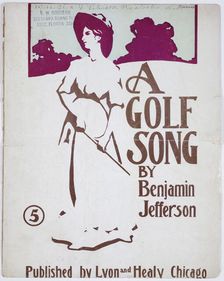 A Golf Song, sheet music cover, American, c1920s