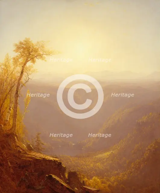 A Gorge in the Mountains (Kauterskill Clove), 1862. Creator: Sanford Robinson Gifford.