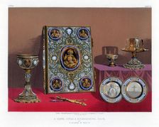 A Gospel Cover and Ecclesiastical Plate 19th century. Artist: John Burley Waring