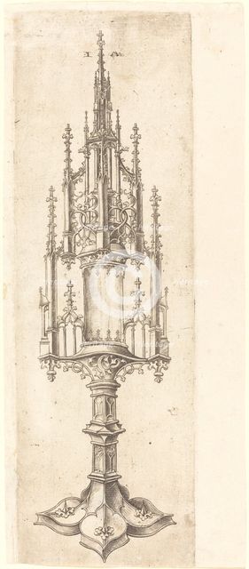 A Gothic Monstrance, c. 1480. Creator: Israhel van Meckenem.