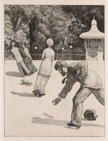 A Glove: The Action, 1880. Creator: Max Klinger (German, 1857-1920)