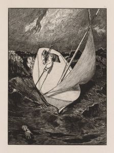 A Glove: The Rescue, 1880. Creator: Max Klinger (German, 1857-1920)