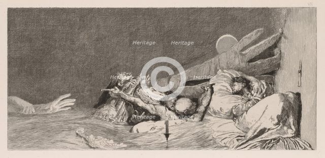 A Glove: Anxieties, 1880. Creator: Max Klinger (German, 1857-1920).