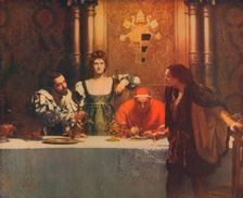 A Glass of Wine with Caesar Borgia 1893, (1914). Artist: John Maler Collier