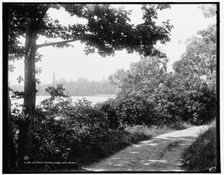 A Glimpse of Lake Waban, Wellesley, between 1890 and 1901. Creator: Unknown