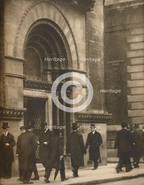 'A Glimpse of Lothbury at Noon on a Business Day', c1935. Creator: Walter Benington.