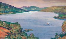 A glimpse of the great artificial lake at Riberao das Lages 1914