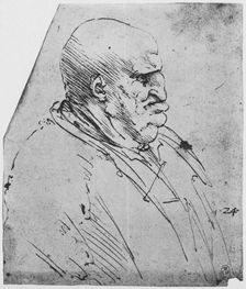 A Grotesque Profile of a Man to the Right c1480 (1945). Artist: Leonardo da Vinci