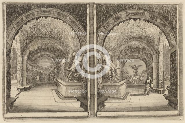 A Grotto Seen from Two Different View Points, probably 1653. Creator: Stefano della Bella.