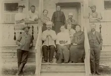 A group of teachers (Yenisei Society) in a sanatorium on Lake Shira, 1903. Creator: Unknown