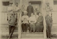 A group of teachers (Yenisei Society) in a sanatorium on Lake Shira, 1903. Creator: Unknown
