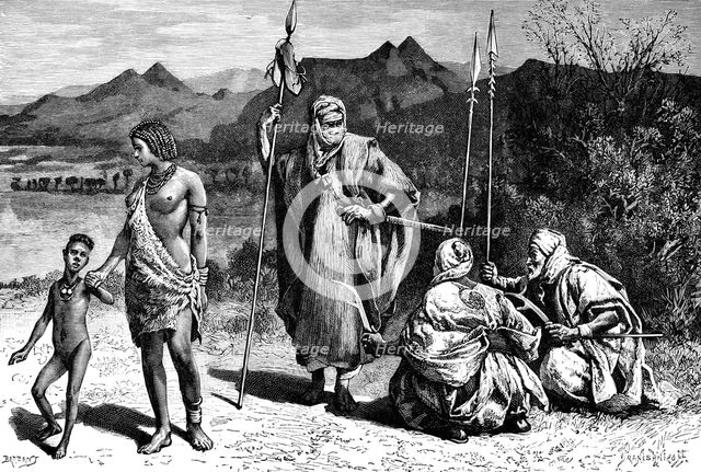 A group of Tibbus, North Africa, 1895.Artist: Ivan Pranishnikoff