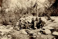 A group of travelers at the holy spring, 1900. Creators: I. A. Podgorbunskii, V. I. Podgorbunskii