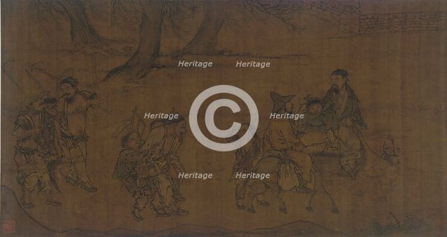A Group of traveling workmen, 1368-1644. Creator: Unknown.