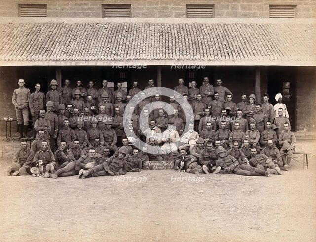 A group of volunteers involved with the Karachi Plague Committee, India, 1897. Creator: Unknown.