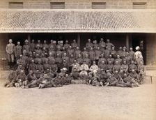 A group of volunteers involved with the Karachi Plague Committee, India, 1897. Creator: Unknown