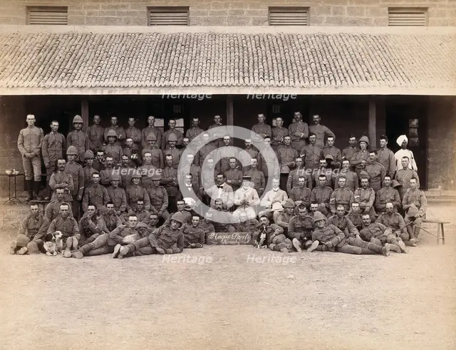 A group of volunteers involved with the Karachi Plague Committee, India, 1897. Creator: Unknown.