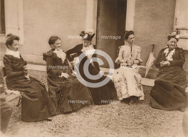 'A group of women talking', 1937. Artist: Unknown.