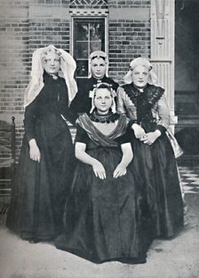 A group of young Dutch women of Friesland, 1912. Artist: Levy Bros