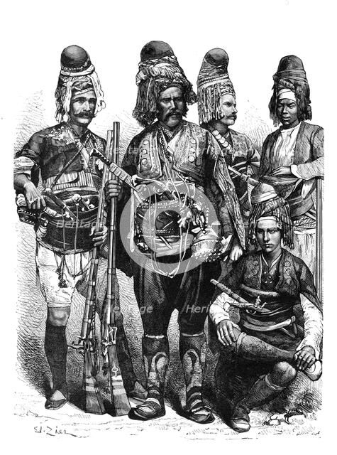 A group of Zeibeks, Asia Minor, 1895. Artist: Unknown