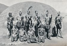 A group of African girls and boys dressed for a dance, 1912. Artist: H Writh