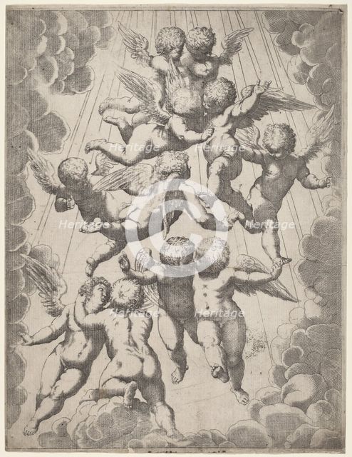 A Group of Angels in Glory, 1607. Creator: Unknown.