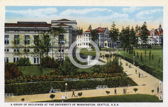 A group of buildings at the University of Washington, Seattle, Washington, USA, 1913. Artist: Unknown