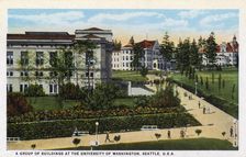 A group of buildings at the University of Washington, Seattle, Washington, USA, 1913