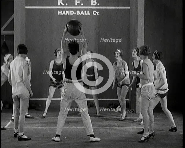 A Group of Dancers in Training Doing Exercises, 1920s. Creator: British Pathe Ltd.