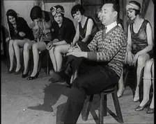 A Group of Dancers in Training Doing Exercises, 1920s. Creator: British Pathe Ltd