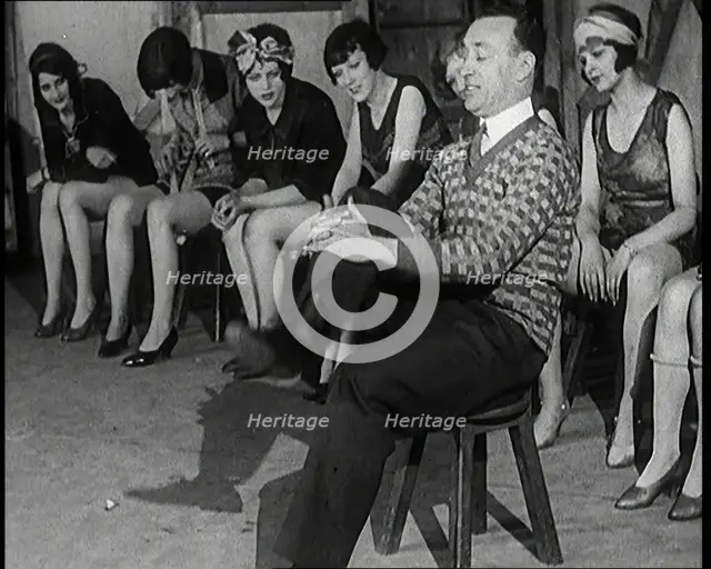 A Group of Dancers in Training Doing Exercises, 1920s. Creator: British Pathe Ltd.