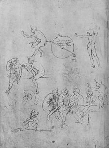 A Group of Figures Conversing at a Table, Two Figures in Conversation and Others 1481-1483 (1945) Artist: Leonardo da Vinci