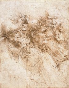 A group of five grotesque heads, ca 1493