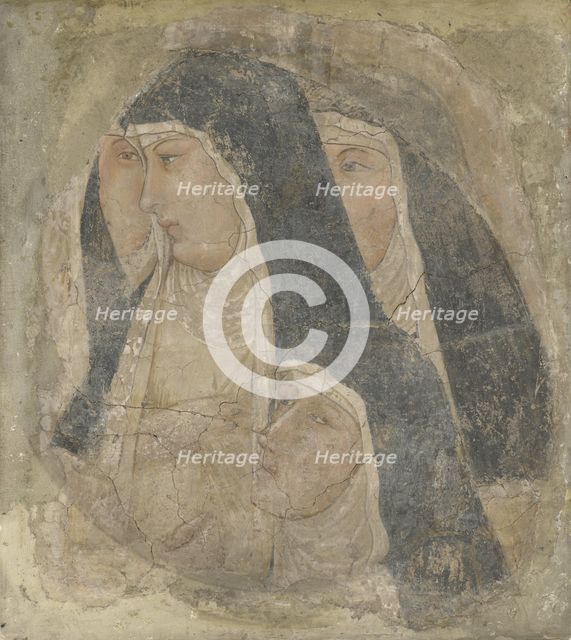 A Group of Four Poor Clares, ca 1340. Artist: Lorenzetti, Ambrogio (ca 1290-ca 1348)