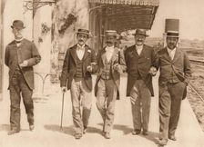 A group of gentlemen walking 1937