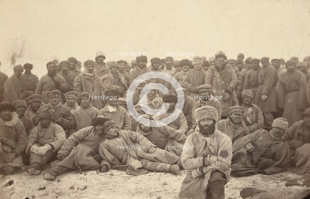 A group of hard-labor convicts (common criminals) in Siberia, between 1885 and 1886. Creator: Unknown.