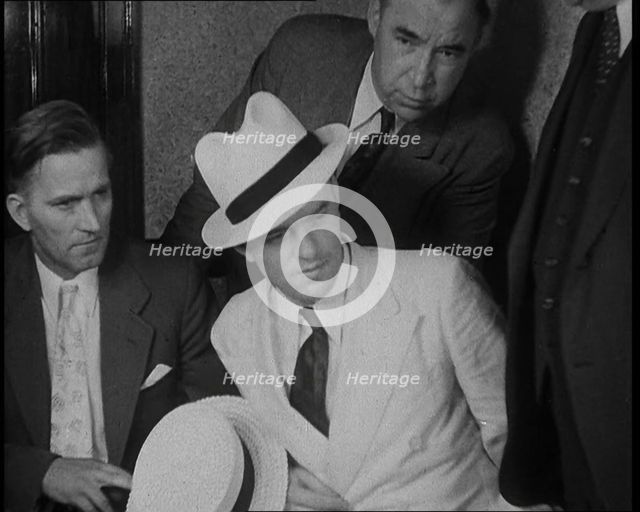 A Group of Male American Civilians Dressed in a Gangster Fashion, 1930. Creator: British Pathe Ltd.