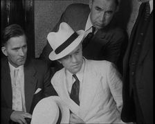 A Group of Male American Civilians Dressed in a Gangster Fashion, 1930. Creator: British Pathe Ltd