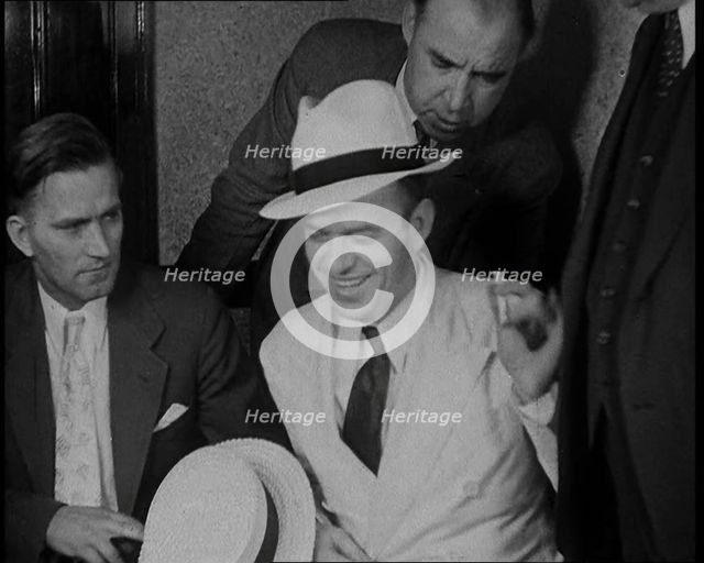 A Group of Male American Civilians Dressed in a Gangster Fashion, 1930. Creator: British Pathe Ltd.