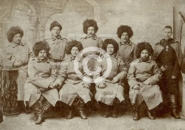 A group of military Cossacks, 1880. Creator: Unknown.