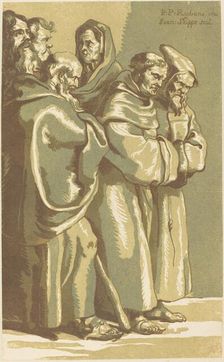 A Group of Monks and a Woman, 1780s. Creator: John Skippe