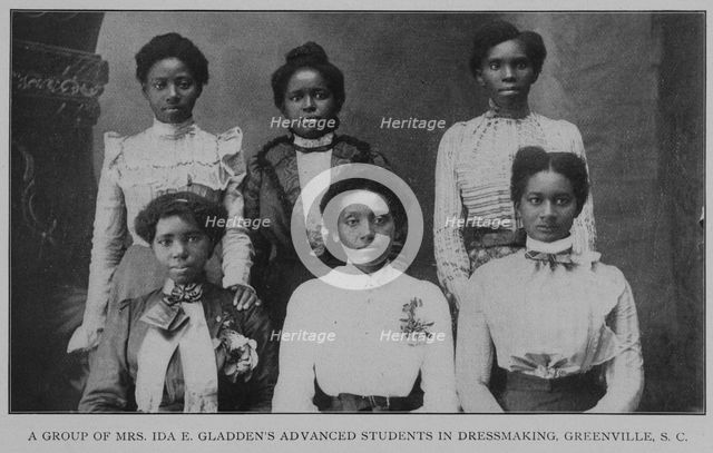 A group of Mrs. Ida E. Gladden's advanced students in dressmaking, Greenville, S. C., 1902. Creator: Unknown.