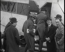 A Group of Passengers Embarking Upon a Plane, 1920s. Creator: British Pathe Ltd