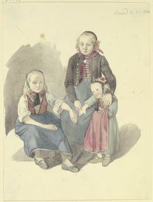 A group of peasant girls, c1830-1872. Creator: Jakob Becker